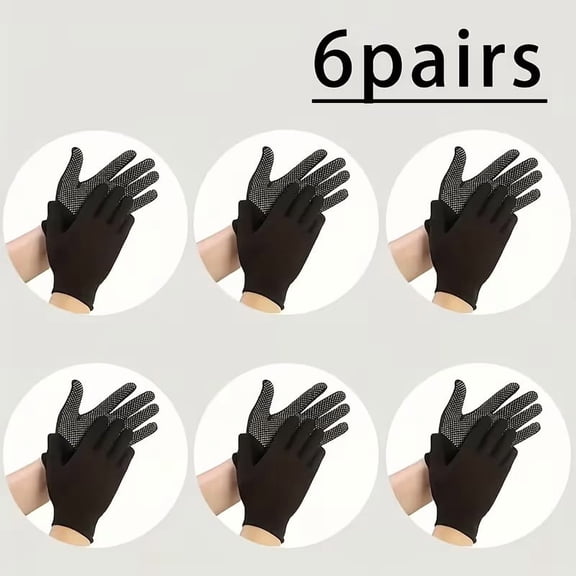 6 Pairs Heat Resistant Work Gloves Non Slip Grilling Welding Extended Cuff Safety