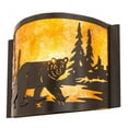 thumbnail image 5 of Meyda Tiffany 204479 Bear At Lake Right 10" Tall Wall Sconce - Bronze, 5 of 7
