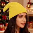 thumbnail image 2 of Christmas Gnome Hats for Men Women Festive Beret Pointy Party Hats Christmas Holiday Dwarf Cosplay Costume Hat Yellow One Size, 2 of 4