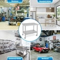 thumbnail image 6 of EastVita Stainless Steel Prep Table 36 x 24 Inch NSF Heavy Duty Commercial Kitchen Table with 4 Wheels and Undershelf Outdoor Cooking Table Dining Room Garage Laundry Room, 6 of 7