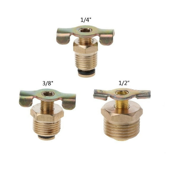 NPT 1/4" 3/8" 1/2" Solid Compressor Air Tank Port Fittings Drain Valve ,Durable Materia