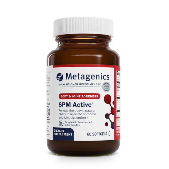 Metagenics SPM Active - Specialized Pro Resolving Mediators for Joint Comfort, Tissue Health & Minor Discomfort Relief* - Non-GMO - Gluten Free - 60 Softgels