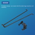 thumbnail image 3 of Unique Bargains Folding Table Legs, 4 Pack 35cm(13.8') Metal Foldable Coffee Table Legs, Black, 3 of 6