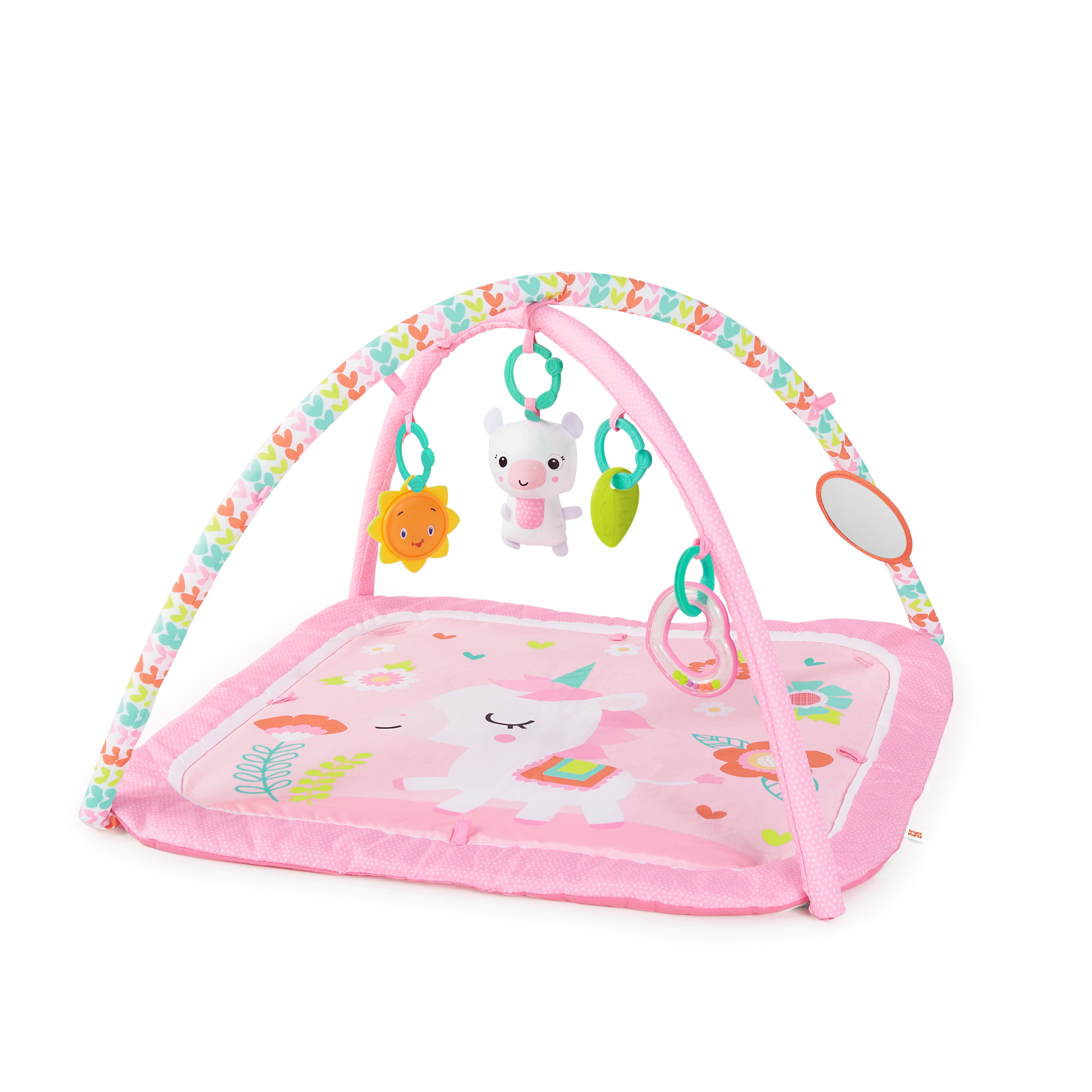 Ages Newborn Bright Starts Daydream Blooms Activity Gym & Play Mat with Take-Along Toys
