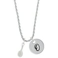 thumbnail image 1 of Delight Jewelry Silvertone 3-D Hair Brush Silvertone Script Initial Disc - O - Charm Necklace, 20"+3", 1 of 4