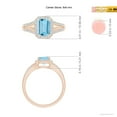 thumbnail image 5 of ANGARA Natural Emerald-Cut 1.35 ct Aquamarine Split Shank Halo Ring in 14K Rose Gold for Women (Size-8x6mm) | March Birthstone, Birthday, Anniversary, Jewelry Gift for Women | Natural Aquamarine Ring, 5 of 9