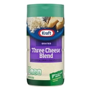 Kraft Natural Grated Parmesan, Romano and Asiago Cheese Shaker, 8 oz Bottle