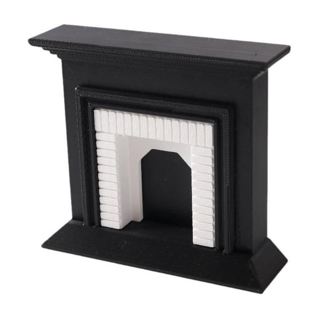 Milaget 1/12 Cheminée de Maison de Poupée Modèle Miniature Accessoire de Mobilier pour Décor de Scène Noir