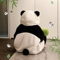 thumbnail image 4 of Yeahitch Coral Fleece Womens Robes with Pockets Thick Cartoon Panda Winter Warm Robes for Women Women's Pajamas(Black,L), 4 of 6