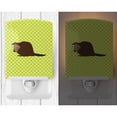 thumbnail image 2 of Caroline's Treasures BB7699CNL Eurasian Beaver Green Ceramic Night Light, 6x4x3", multicolor, 2 of 2