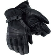 Tourmaster Gel Cruiser 2 Mens Leather/Textile Touring Motorcycle Gloves - Black/Small