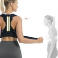 thumbnail image 4 of Corrector de postura ajustable, enderezador de columna vertebral, soporte ortopédico para hombros y espalda superior para hombres y mujeres, negro M, 4 of 12