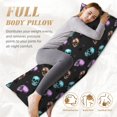 thumbnail image 3 of KLL Ultra Soft Microfiber Body Pillow Cover/Pillowcases 20"x54" with Hidden Zipper Closure-purple cyan brown Skull, 3 of 5
