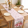 thumbnail image 3 of Valentine's Day Table Runner - 36 Inch Long, Kitchen Dining Table Runner Dresser Scarves, Eucalyptus Leaves Coffee Gifts Romantic Farmhouse Decor for Coffee Tables Wedding Party Banquet, 3 of 8