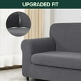 thumbnail image 4 of CHUN YI Stretch 2-Piece Checks Sofa Cover with Cushion Cover Slipcover, 4 of 6