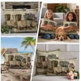 thumbnail image 5 of Vintage Farmhouse Outdoor Waterproof Pillow Covers, Retro Country Boots Flowers Leaf Wooden Plank Decorative Square Throw Pillowcase Sofa Cushion Sham for Patio/Couch/Chair, 20"x20" 2 Pack, 5 of 8