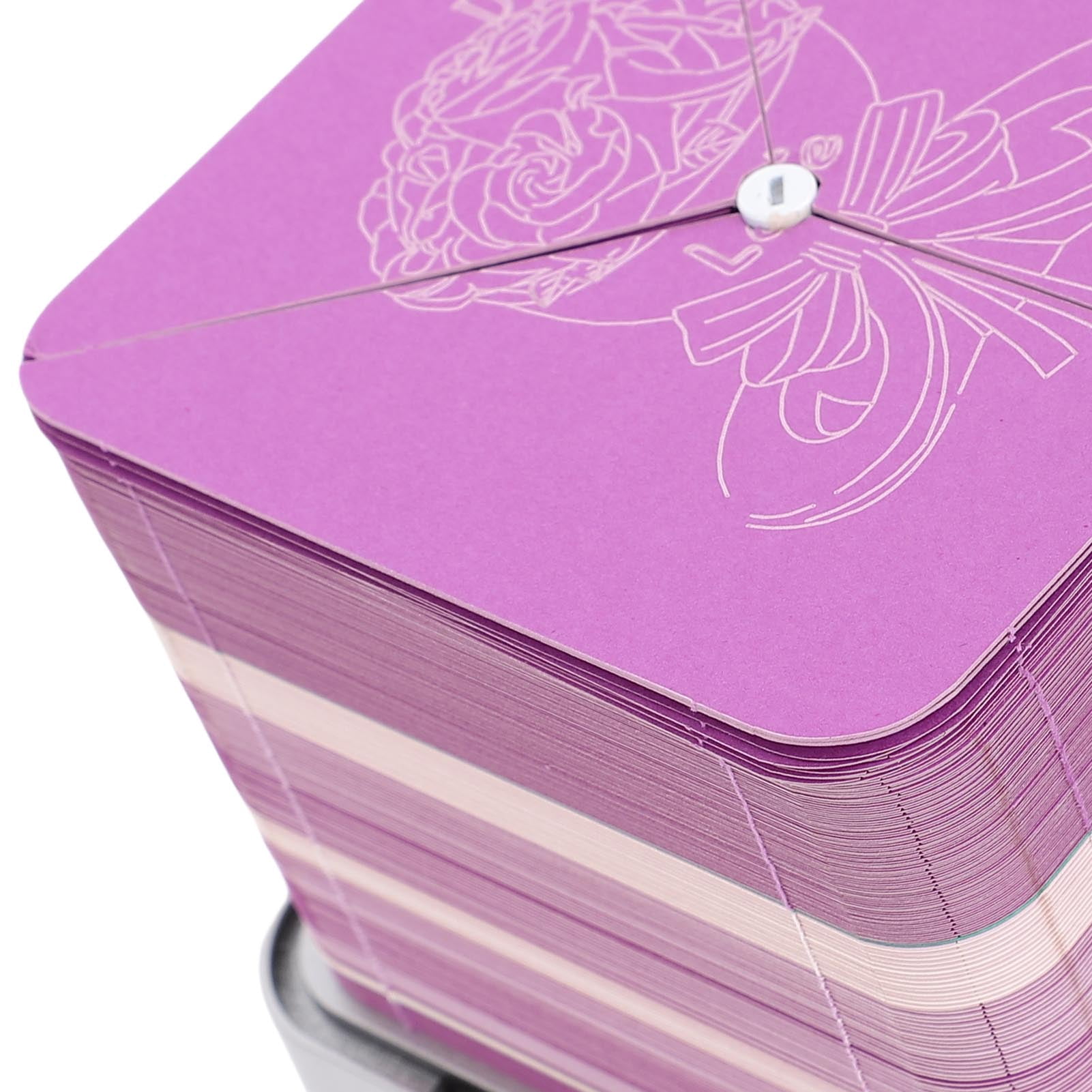 Yajisi Rose Bouquet 3D Memo Pad with Light, 2026 Calendar, Paper Carving Hand Tear Art Notepad Sculpture for Desktop Decor Birthday Gift, Purple (3.86x3.86x3.66 in / 9.8x9.8x9.3 cm)