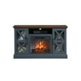 thumbnail image 4 of Mainstays Farmhouse Fireplace TV Stand for TVs up to 55", Navy/Walnut Finish, 4 of 9