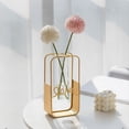 thumbnail image 5 of Florero de Metal con Soporte, Florero de Vidrio Transparente, Escritorio, Plantas Hidropónicas para el Hogar, Decoración del Hogar, Decoración de Oficina A, 5 of 5