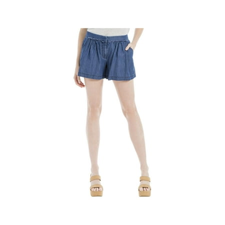 Cotton Tencel Short - Max Studio Womens Tencel Blend Gathered Casual Shorts