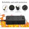 thumbnail image 4 of Power Strip,6 FT Surge Protected Power Strip,Multi Plug Outlet Extender,8 Outlets and 2 USB-C & 2 USB-A Ports(5V 3.1A),Wall Mount Desk USB Charging Station for Home Office,Angled Flat Plug(Black), 4 of 8