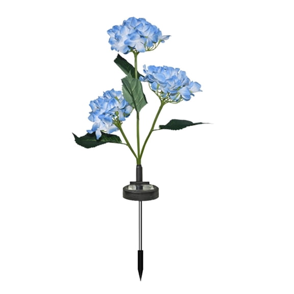 openpig Solar Flower Lights - Waterproof Garden Lights with Solar Hydrangea Stake, Hydrangea Flower Light, Decorative for Patio, Courtyard, Garden Lawn (Blue)