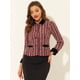 thumbnail image 3 of INSPIRE CHIC Chaqueta Blazer De Tweed Con Cuello De Vevelt Elegante Para Mujer rojo XS, 3 of 6