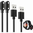 thumbnail image 1 of xixishop [2 Pack] for MorePro HM57 Smart Watch Charger, Magnetic Replacement USB Charging Cable Compatible with FITVII HM57 Smart Watch Accessories(Black), 1 of 1