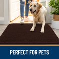 thumbnail image 6 of Buganda Dog Door Mats and Rugs, Washable Mat for Dog Paws, Absorbs Moisture and Dirt, Chenille Indoor Door Mats, 48x30, Brown, 6 of 8