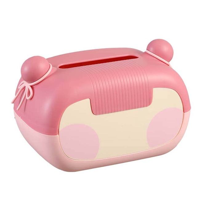 Nezha Tissue Box Holder Cute Desktop Napkin Holder China Chic Style Cartoon Decoration Pink
