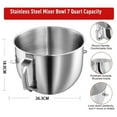thumbnail image 6 of Stainless Steel Mixer Bowl Dishwasher Safe Stand Mixer Bowl Dough Mixer Bowls Food Mixer Bowl Stainless Steel Texture, 6 of 8