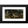 thumbnail image 2 of Mariano Fortuny Marsal 14x9 Black Modern Framed Museum Art Print Titled - Hindu Snake Charmers (ca.1869), 2 of 5