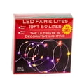 Kurt S. Adler 50-Light Battery-Operated Multi-Color LED Green Wire ...