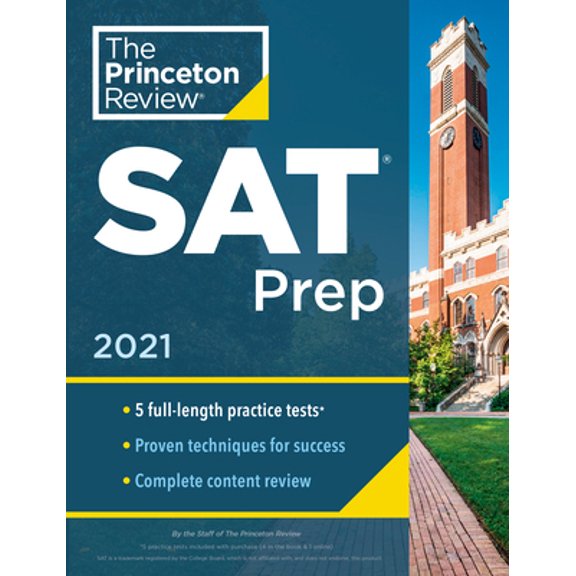Pre-Owned Princeton Review SAT Prep, 2021: 5 Practice Tests + Review & Techniques + Online Tools (Paperback) 0525569359 9780525569350