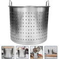 thumbnail image 2 of Large Stainless Steel Crawfish Pot with Strainer Basket and Handle - Perfect for Seafood Boiling, 2 of 5