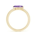 thumbnail image 2 of ANGARA Natural Diagonal Marquise Amethyst Ribbon Shank Ring in 14K Yellow Gold for Women (Size-10x5mm) | February Birthstone, Birthday, Anniversary, Jewelry Gift for Women | Natural Amethyst Ring, 2 of 8