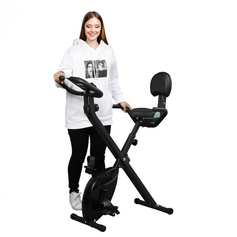 Foldable stationary online bike walmart