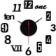 thumbnail image 1 of Reloj de pared DIY - Decoración de espejo 3D, reloj adhesivo de pared, decoración del hogar, color negro, 1 of 8