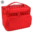 thumbnail image 2 of Luxtrada Large Professional Cosmetic Case Makeup Bag Storage Handle Organizer Travel Kit, Red, 2 of 9