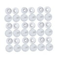 thumbnail image 5 of OUNONA 100-Piece White Plastic Snap Fasteners Kit for Sewing Beginners, Clothing Accessories and Craft Supplies, 5 of 8