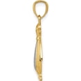thumbnail image 3 of 14K Two-Tone Yellow And White Gold Polished/Textured Penguin Pendant Made In United States k5320, 3 of 6