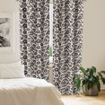 thumbnail image 2 of Ambesonne Vintage Curtains, Nostalgic Flora Pattern, Pair of 28"x95", Dark Brown and White, 2 of 5