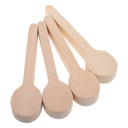 Worgeous 4pcs DIY Wooden Spoon Carving Blanks for Whittling Unfinished Wood Blocks Carving Blank for Crafting Baking and Creative Projects