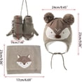thumbnail image 5 of Ywmsfl Toddler Neckerchief Earflap Mittens and Scarf Set Knitted Gloves Cap for Toddler, 5 of 20