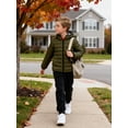 thumbnail image 5 of Wantdo Boy's Puffer Jacket Quilted Fleece Jackets Hooded Outerwear Parka Army Green 6/7, 5 of 11