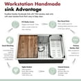 thumbnail image 6 of 30-inch Drop In Stainless Steel Kitchen Sink Workstation Kitchen Sink With FAUCET Grid cutting board colander drying rack and Strainer, 6 of 11