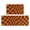 Orange and Brown Wavy Checkered, variant on Orange and Brown Wavy Checkered Anti Fatigue Kitchen Rugs Set Of 2, Non Slip Washable Decorative Floor Mats for Kitchen Sink Laundry, 17"x30" and 17"x47"