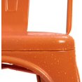 thumbnail image 5 of VINEEGO Metal Dining Chair Indoor-Outdoor Use Stackable Classic Trattoria Chair Fashion Dining Metal Side Chairs for Bistro Cafe Restaurant Set of 4 (Orange), 5 of 6