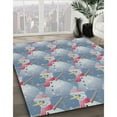 thumbnail image 2 of Ahgly Company Indoor Rectangle Patterned Mist Blue Novelty Area Rugs, 2' x 4', 2 of 6
