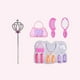 thumbnail image 3 of Doll Set 17.3 inch Gift Box Fashionable Beautiful Princess Doll Dress Up Kit for Girls Kindergarten Purple Painted Head 6 Joints, 3 of 4